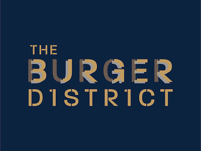 Burger District Logo brand burger concept design district logo typography