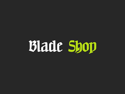 Blade Shop b blade logo negative space shop