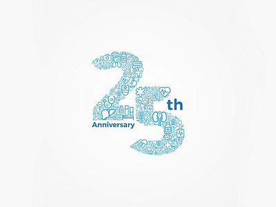 25years Anniversary branding design graphics design icon logo