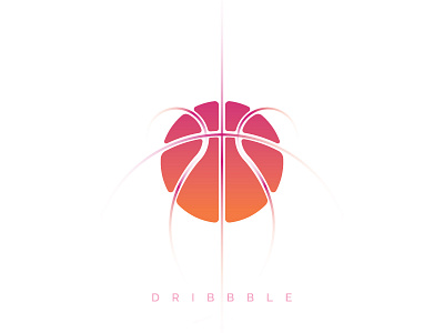 Dribbble themed basketball design basketball brand branding design dribbble graphic graphic design illustrator logo logo design sports