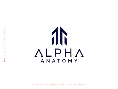 Alpha Anatomy - Personal Training Logo abstract brand branding design dribbble fitness graphic graphic design illustrator logo logo design monogram