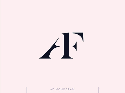 AF Monogram Logo abstract brand branding design dribbble graphic graphic design illustrator logo logo design minimal monogram