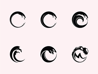 Wave Logo Designs branding design illustrator logo logo design monogram wave