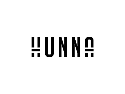 Alternate HUNNA Logo artist branding design illustrator logo logo design minimal monogram music