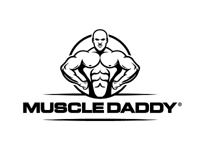 Muscle Daddy Logo brand branding guide dribbble graphic illustration illustrator logo logo design logodesign logotype minimal