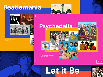 The Beatles on Spotify music spotify thebeatles webdesign