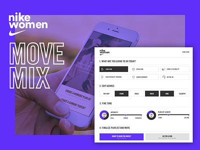 Nike Women Move Mix nike spotify ui ux webdesign
