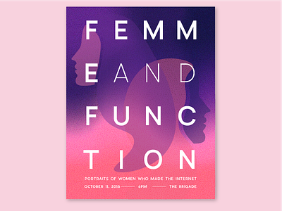 Femme and Function Poster design illustration poster typography