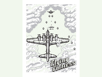 Flying Fortress Glow in The Dark Screen Print