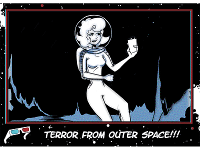 Terror From Outer Space - Promo Card 1 3d mars attacks retro sci fi terror from outer space trading card