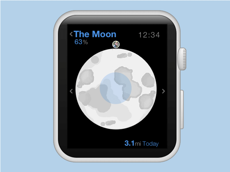 Moon Shot app apple watch running space