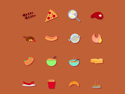 meal icons collection food icons iconset illustartor meal pictogram vector