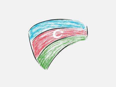 Azerbaijan flag brush