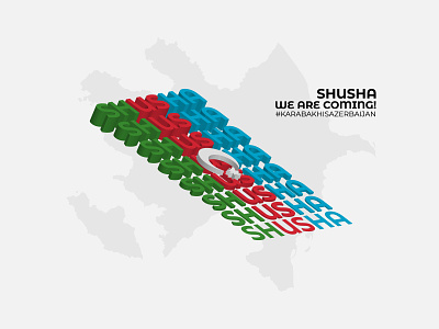 Shusha city of Azerbaijan 3d .ai 3d azerbaijan design flag flag design illustration inspiration map vector