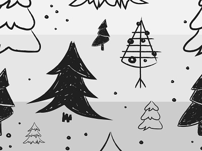 christmas tree pattern white .ai christmas christmas pattern christmas tree creative design doodle drawing forest hand drawn illustration inspiration pattern trendy vector
