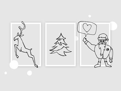christmas card dr .ai 2021 christmas christmas deer christmas flyer christmas tree cover design doodle illustration inspiration line art new year poster santa claus santaclaus vector