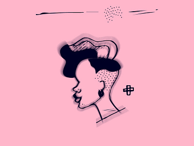 Shorthair By Uldzu .ai design girl illustration pink hair short hair shorthair vector