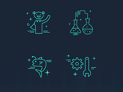 dash beyond- website icons set graphic icons illustration space ui