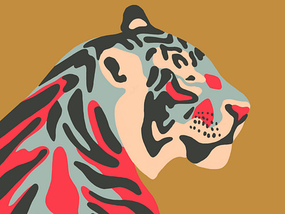 Tiger Print illustration organic illustration procreate tiger