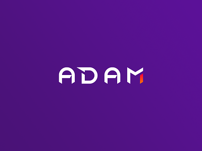 Adam1 Logo Concept brand branding creative design gradient icon logo logo design logotype mark orange printhouse red shape sharp sign symbol vector violet