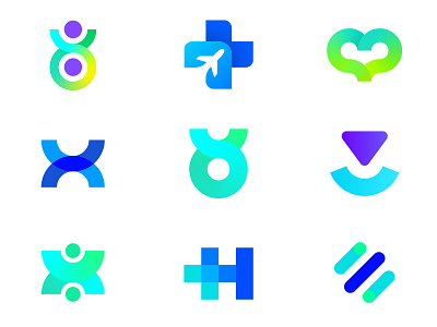 Healtour logo exploration blue brand branding creative cyan design health healthcare hostpital icon logo logotype mark symbol travel traveling vector