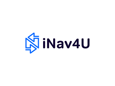 iNav4U Approved Logo abstract brand branding creative creative logo icon it logo logotype mark monogram moving navigation sailing sea software symbol tech technology