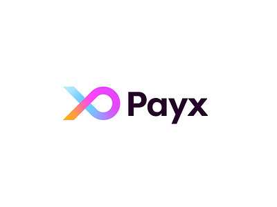 Payx logo concept abstract brand branding colofrul connect creative design finances gradient icon letter lettermark logo logotype mark monogram network social media symbol wordmark
