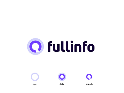 FullInfo logo concept abstract b2b branding colorful data data platform icon info logo logo design logomark logotype mark marketing saas search search engine software symbol web app