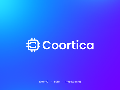 Coortica logo concept abstract branding cloud consulting fintech gradient icon it logo logo design logomark logotype mark saas software symbol tech technology