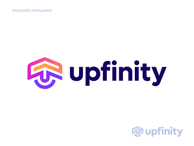Upfinity logo concept #4 abstract app arrow brand identity branding creator gradient icon infinity logo logo design logomark logotype mark monogram symbol tech technology u web app