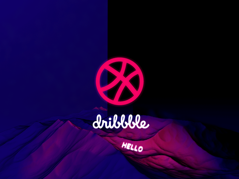 Hello Dribbble! ☄️ 3d animation debut hello invite motion