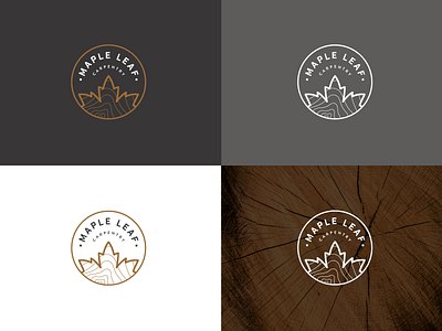 Maple Leaf Carpentry branding design illustration logo typography
