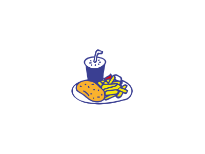 Fish and chips being eaten 2d chips fish food gif illustrator photoshop sketch