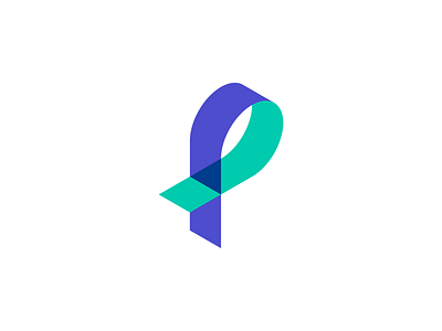 Persistr 3d abstract app blue brand data green icon isometric letter mark line logo minimal overlay persistr purple simple technology