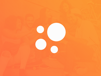 Poll Logo app bubble circle icon logo minimal orange poll simplistic survey white