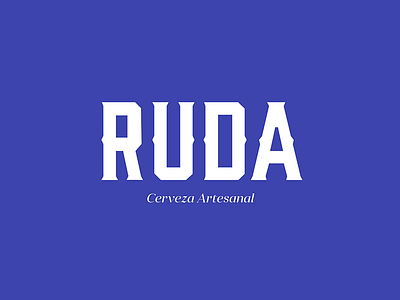 Logotype RUDA beer brand branding coasters craft design graphic letter lettering logotype type typography