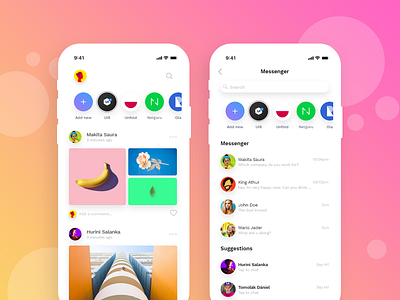 Daily UI Challenge: Social App app app design clean ui ux