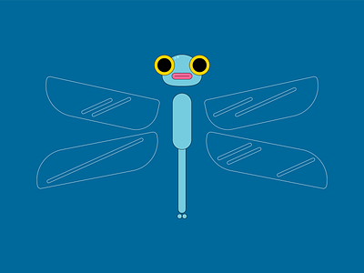 Dragonfly bug bugs daily design digital flat graphic illustration vector