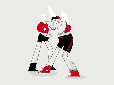 Fight? daily design digital drawing flat graphic illustration vector