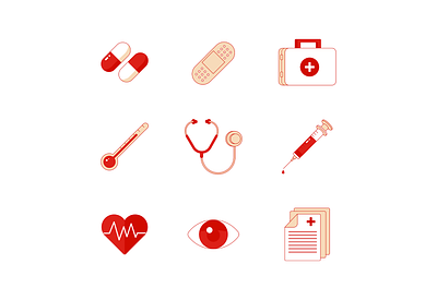 Medical Icons daily design digital graphic icons illustration ui ux vector