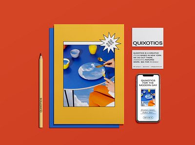 Quixotics brand brand identity branding design stationary