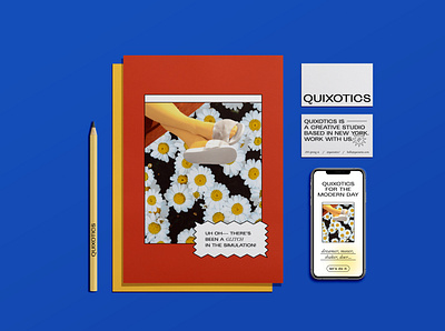Quixotics brand brand identity branding design stationary