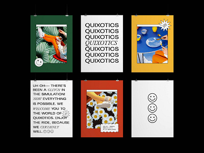 Quixotics agency brand brand identity branding creative design posters