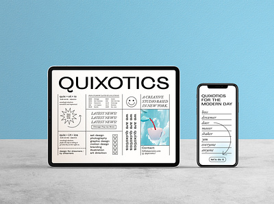 Quixotics brand brand identity branding design ui