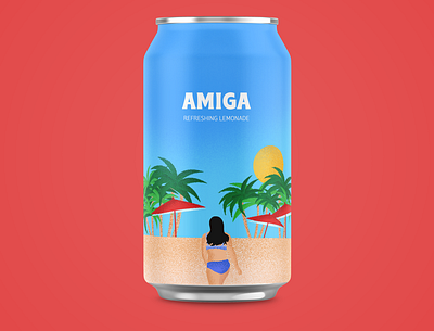 Amiga amiga brand brand identity branding can design illustration lemonade vacation