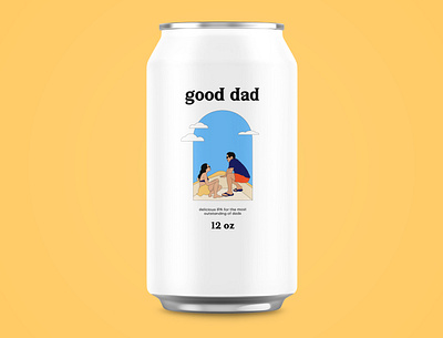 Good Dad beer beer can beer can design brand brand identity branding dad design good illustration ipa packaging design