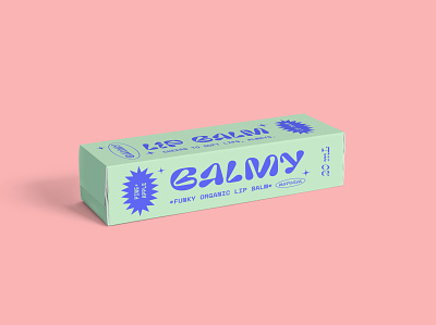 Balmy balm brand brand identity branding clean cosmetic packaging design lip balm package design packaging