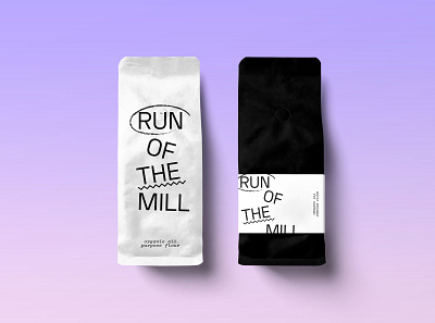 Run of the Mill Flour brand brand design brand identity branding design flour logo packaging paper bag