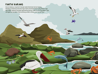 Scene dari Naskah Buku-Sticker Menempel animal conservation design illustration illustrator vector