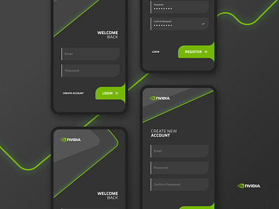 NVIDIA Login Screen dark login login page minimalist nvidia signup